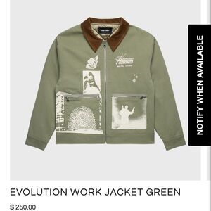 Homme Femme Green Work Jacket